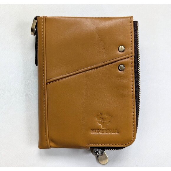 Humerpaul Leather Men's Long Leather Wallet In Dark Mustard - Picture 1 of 5